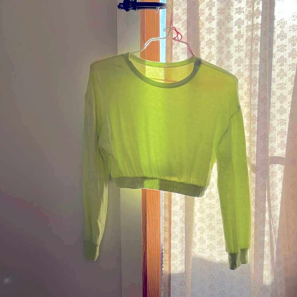 Neon green crop top